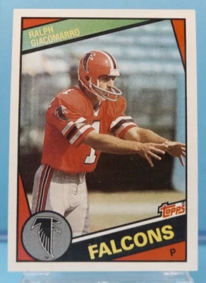 1984 Topps #214 - Ralph Giacomarro Rookie - Atlanta Falcons - Near Mint - Image 1 of 2