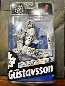McFarlane NHL 24 "Jonas Gustavsson" Gold Chase Variant Auto Toronto # 97/400 - Picture 1 of 5