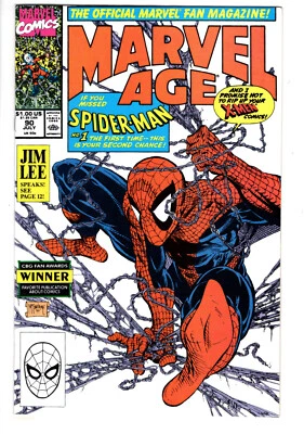 MARVEL AGE #90 (1990) - GRADE 9.4 - SPIDER-MAN TODD MCFARLANE  JIM LEE INTERVIEW - Image 1 of 2