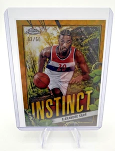 Alexander Sarr 2024 Topps Chrome Basketball RC Instinct Rookie Wizards Gold 3/50 - Picture 1 of 2