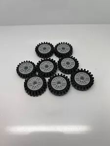 Lego Vehicle Car Truck Lot Of 8 Tires And Wheels As Shown - Picture 1 of 1