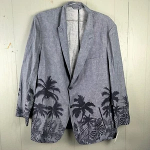 International Concepts Blazer Sport Coat Mens 3XLT Linen Cotton Tropical Print - Picture 1 of 13