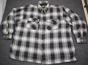 Work n' Sport Insulated Snap Flannel Shirt Men's Size 2XL Blue Chest Pockets - Picture 1 of 12