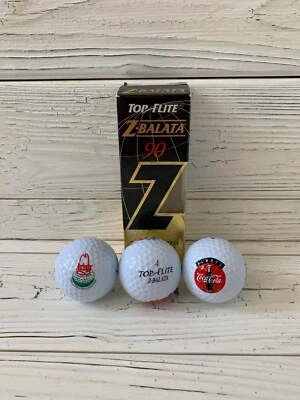 Винтажный Top-Flite Z-Balata 90 - логотип Arby's & Coca Cola - рукав из 3 мячей для гольфа - Изображение 1 из 4