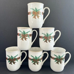 Juego de 6 tazas de café tazas de té vintage Georges Briard The Hunt arco de Navidad - Imagen 1 de 21