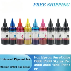 9x100MLPigment Ink For Eps SureColor P600 P800 Stylus Pro 3800 3880 7890 Printer - Afbeelding 1 van 5