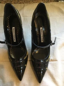 Monola Blahnik „ORIGINAL“ 381/2. NEU NIE GETRAGEN schwarz/gelb kariert OHNE KARTON - Bild 1 von 8