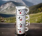 ?? New Disney Mickey Mouse Expresso Coffee 3oz Stacked Mug Or Child Set In Rack