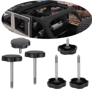6PCS Soft Top Window Frame Door Surround Knob Screws For Jeep Wrangler JK 4-D - Picture 1 of 9
