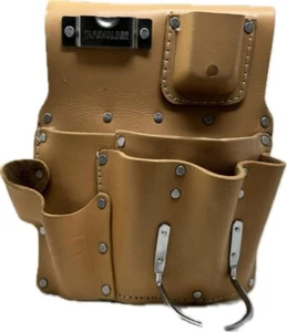 Leather Gold 8 Pocket Flat-Right side Drywall Tool Pouch - Picture 1 of 4