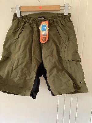 Uno Cycling Mtb Shy Shorts New Padding Size S Small Olive Green - image 1 of 4