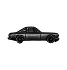 British Scimitar GT Coupe ref199 BLACK Classic Car design Magnet