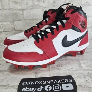 Nike Air Jordan 1 Mid TD Chicago Football Cleat FJ6805-106 Men's Size 11.5 - Picture 1 of 6