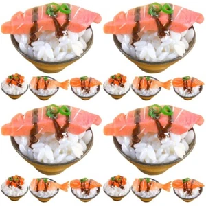 4 Pack Sushi-Modell Künstliche Nahrungsmittel Zur Ausstellung Kind - Zdjęcie 1 z 12