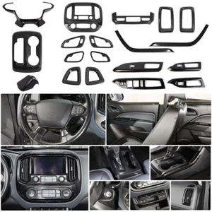 19PCS Carbon Fiber Center Console Front Inner Trims Kit For Chevy Colorado 2014+ - Picture 1 of 24