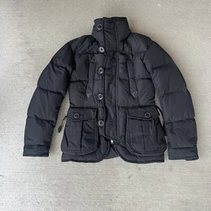 dsquared2 mens black puffer jacket with zipper designer size 38/S - Picture 1 of 5