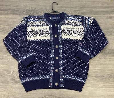 Suéter abotonado para mujer NORDSTRIKK azul y blanco S algodón Foto 1 de 4