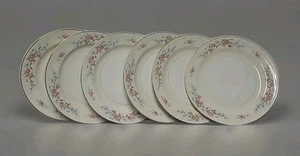 Platos de cena Homer Laughlin con cáscara de huevo Nautilus 9,75" adornos florales dorados (juego de 6) - Imagen 1 de 8