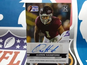 🏈2022 Leaf Pro Set Draft Rookie Auto Aaron Hansford RC #PSA-AH1 - Bild 1 von 2