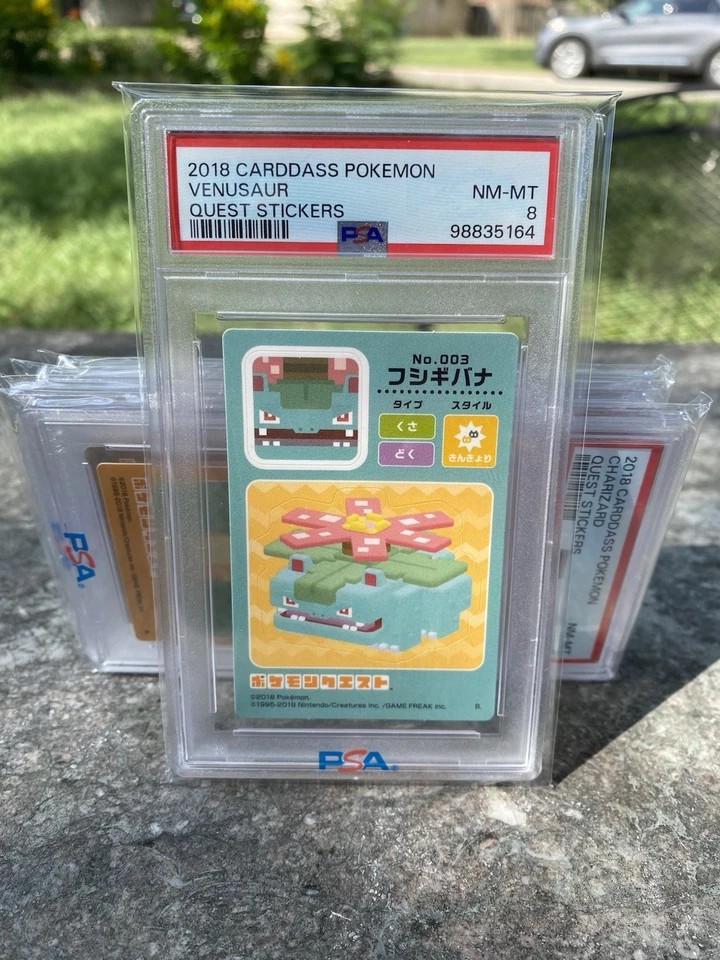CARDDASS VENUSAUR POKEMON QUEST STICKERS 2018 BANDAI JAPANESE PSA 8 - Image 1 of 1
