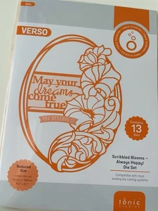 Tonic studio die set scribbled blooms always happy and sentiment - Picture 1 of 2