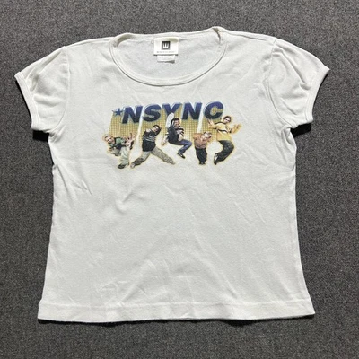 Camiseta vintage 1999 *NSYNC Winterland Tag Band niños mediana/mujer XS bebé Foto 1 de 4