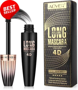 4D Fiber Eyelash Mascara Waterproof Black Volume Lengthening Thickening Lashes - Picture 1 of 12