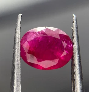 1.20ct | Natural Red Ruby Ovel Cut, Loose Gemstone | Jegdalak, Afghanistan. - Picture 1 of 20
