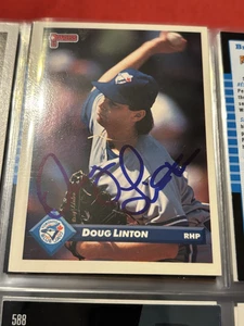DOUG LINTON AUTOGRAPHED SIGNED 1993 DONRUSS CARD TORONTO BLUE JAYS COA - Picture 1 of 1