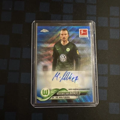 Maximilian Arnold  Chrome Bundesliga Blue Wave Refractor Auto  /75  - Image 1 of 3