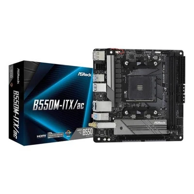 Asrock B550M-ITX/ac AMD B550 Socket AM4 mini ITX (ASRock B550M-ITX/ac - bundkort - Immagine 1 di 4