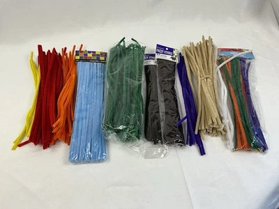 Random 398 PCS Pipe Cleaners Craft Supplies Multi-Color Chenille Stems Art 11.5” - Image 1 of 2