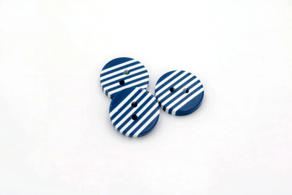 10 Pcs Resin Striped Buttons 2 or 4 Holes Flat Resin Sewing Buttons Colorful Art - Image 1 of 1