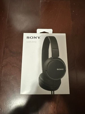 Sony MDR-ZX110 Wired Ear-Pad (On the Ear) Headband Headphones in Black - Image 1 of 4