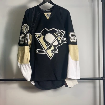 Camiseta para hombre Reebok Pittsburgh Penguins Letang talla 50 Foto 1 de 2