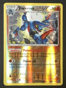 Pokemon Juego de Cartas Coleccionables Toxicroak 59/114 Holograma Inverso XY Steam Siege LP - Imagen 1 de 3