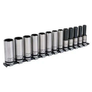 Sealey Metric Socket Set 13pc 1/2"D Deep Lock On 6pt Black Series AK2745B - Picture 1 of 3