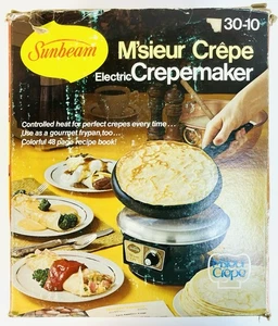 Crepedora Eléctrica Sunbeam Modelo 30-10 M'Sieur 1976 De Colección SIN USAR ~ ¡¡NUEVA!!! - Imagen 1 de 6