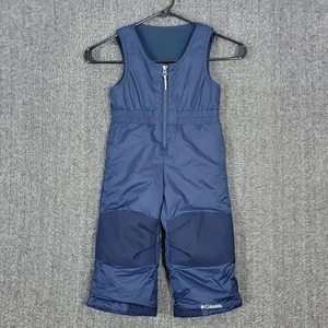 Columbia Babero Pantalones de Nieve Niño Pequeño 2T Azul Marino Rodillas Reforzadas y Traje de Nieve Trasero - Imagen 1 de 13