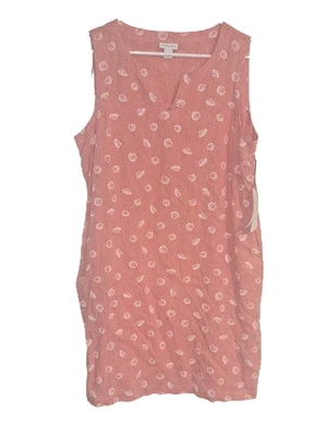 Vestido Liz Claiborne Talla Grande Naranja Blanco Sin Mangas NUEVO PRECIO DE VENTA SUGERIDO POR EL FABRICANTE $59 Foto 1 de 4