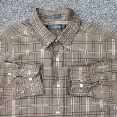 Daniel Cremieux Signature Collection Shirt Mens Large Brown Cotton L/S Button - Image 1 of 4