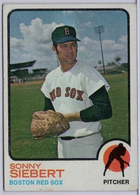 1973 Topps #14 Sonny Siebert in EX Condition Red Sox - Image 1 of 2