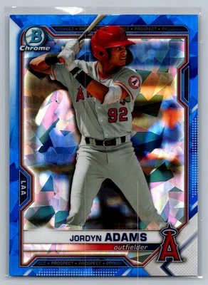 2021 Bowman Sapphire #BDC-32 Jordyn Adams Prospect Los Angeles Angels - Image 1 of 2