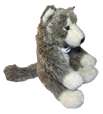 Build A Bear Gray Wolf Plush WWF 2010 14 Inch Collectibear Wildlife Workshop - Image 1 of 4