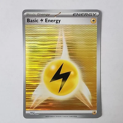 Basic Lightning Energy - SVE-020 - Holo - NM - White Flare & Black Bolt -Pokemon - Image 1 of 2
