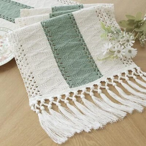 Table Runner 72" L with Tassels Boho Macrame Farmhouse Table Runners for Home - Picture 1 of 6