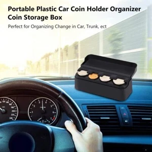 UK Coin Holder Mini Change Storage Box Auto Coin Organizer for Most Cars Trucks - Picture 1 of 14