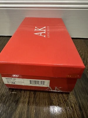 Anne Klein AK Nadine Azul Dune Cuero Espalda Abierta Deslizable Cómodo Talla 7.5 Foto 1 de 4