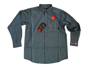 Men's Size L Ariat FR CAT 2 Long Sleeve Button Up Shirt Sawtooth Work Shirts NEW - Picture 1 of 11