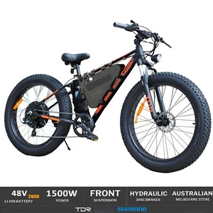 26"x4 48V 1500W 28.8AH FAT WHEEL TYRE EBIKE ELECTRIC MOUNTAIN BICYCLE MTB 60KM/H - Picture 1 of 11